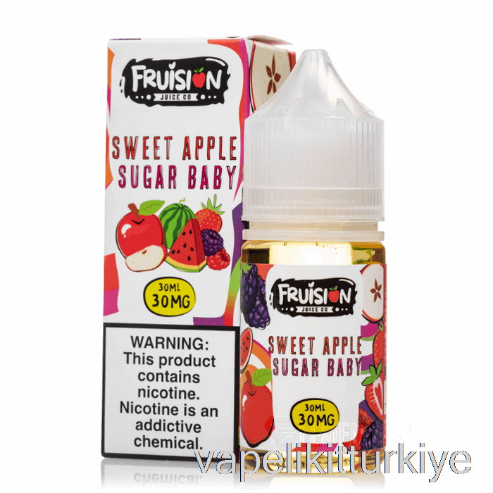 Vape Türkiye Tatlı Elma şekeri Bebek - Meyve Tuzları - 30ml 30mg